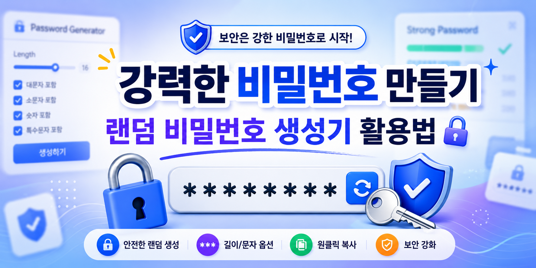 강력한 비밀번호 만들기 | 랜덤 비밀번호 생성기 활용법