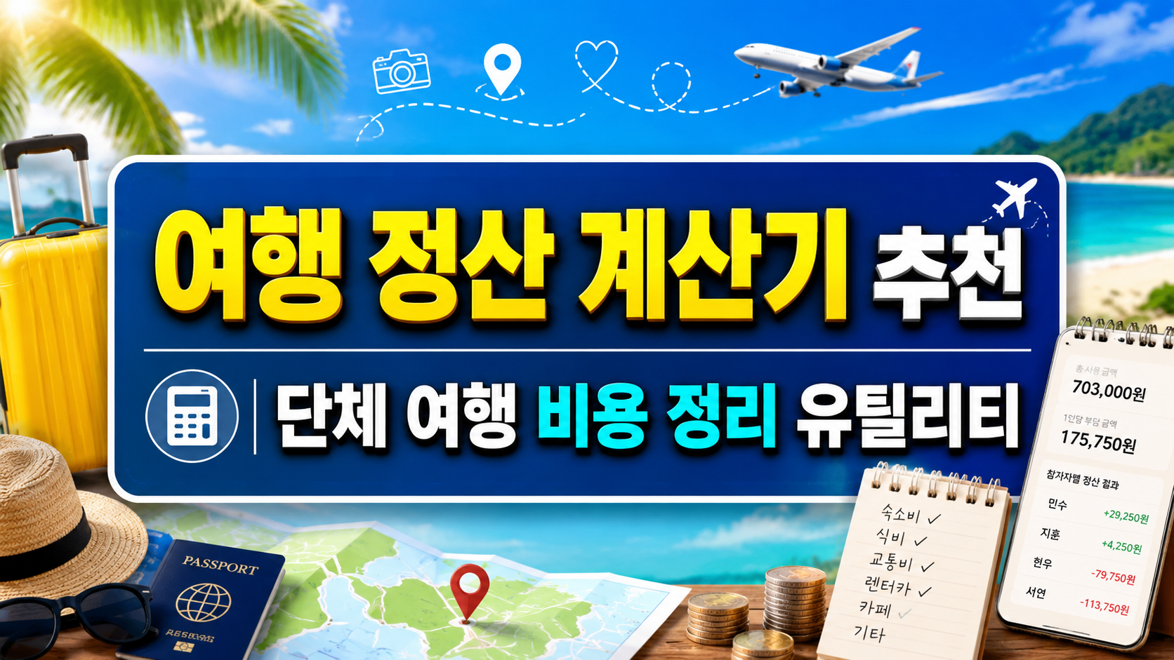 여행 정산 계산기 추천 | 단체 여행 비용 정리 유틸리티